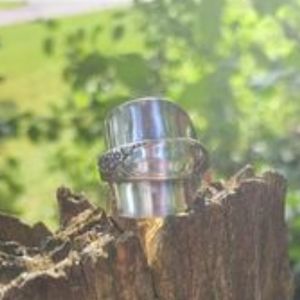 Shield Spoon Ring Hand Forged Vintage Size 10